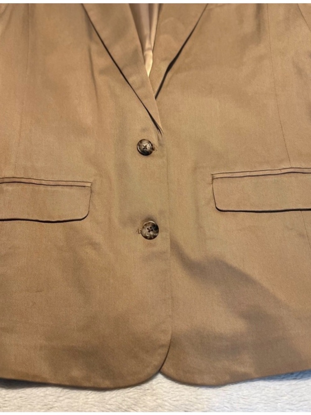 NWT Abercrombie & Fitch Women's Camel/Tan Single-Breasted Blazer - Picture 10 of 10